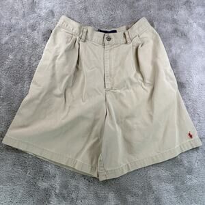 Ralph Lauren Women’s Vintage Made in USA Khaki Pleated Shorts Size 10 High Waist